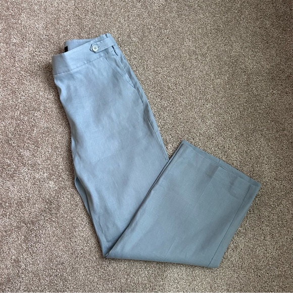 New with Tags Talbots Women’s Light Blue Linen Blend Wide Leg Pants Size 6P - Picture 8 of 8